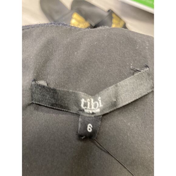 TIBI Gray And Blue Blend Wool Striped Horizon Sleeveless Midi A-Line Dress 6 - Picture 5 of 6